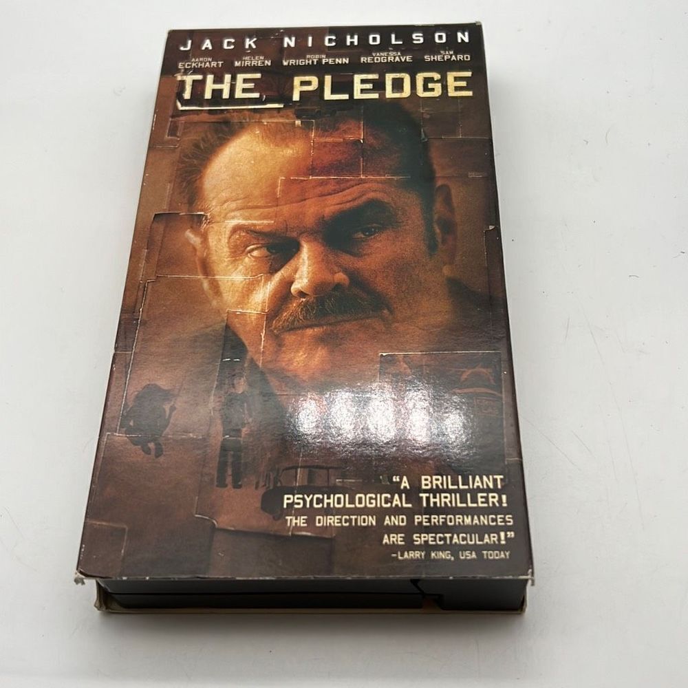 The Pledge (VHS, 2001) Jack Nicholson Aaron Eckhart Helen Mirren Crime Thriller!